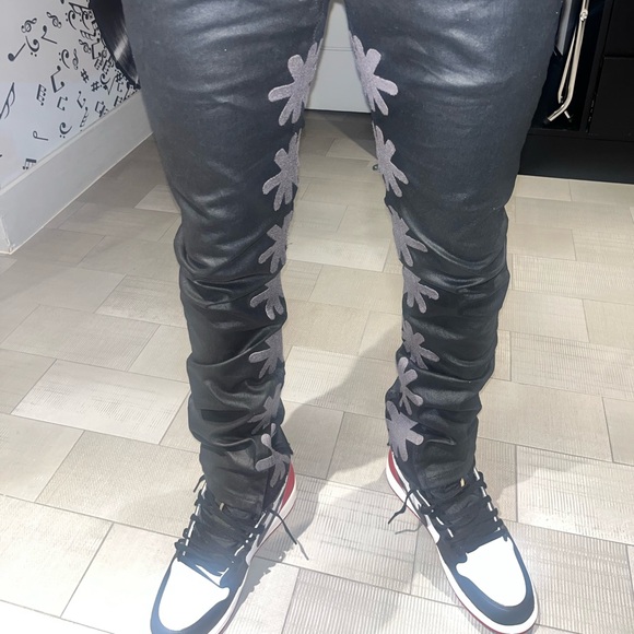 LOSTSHDWS grey sun logo pants size 31